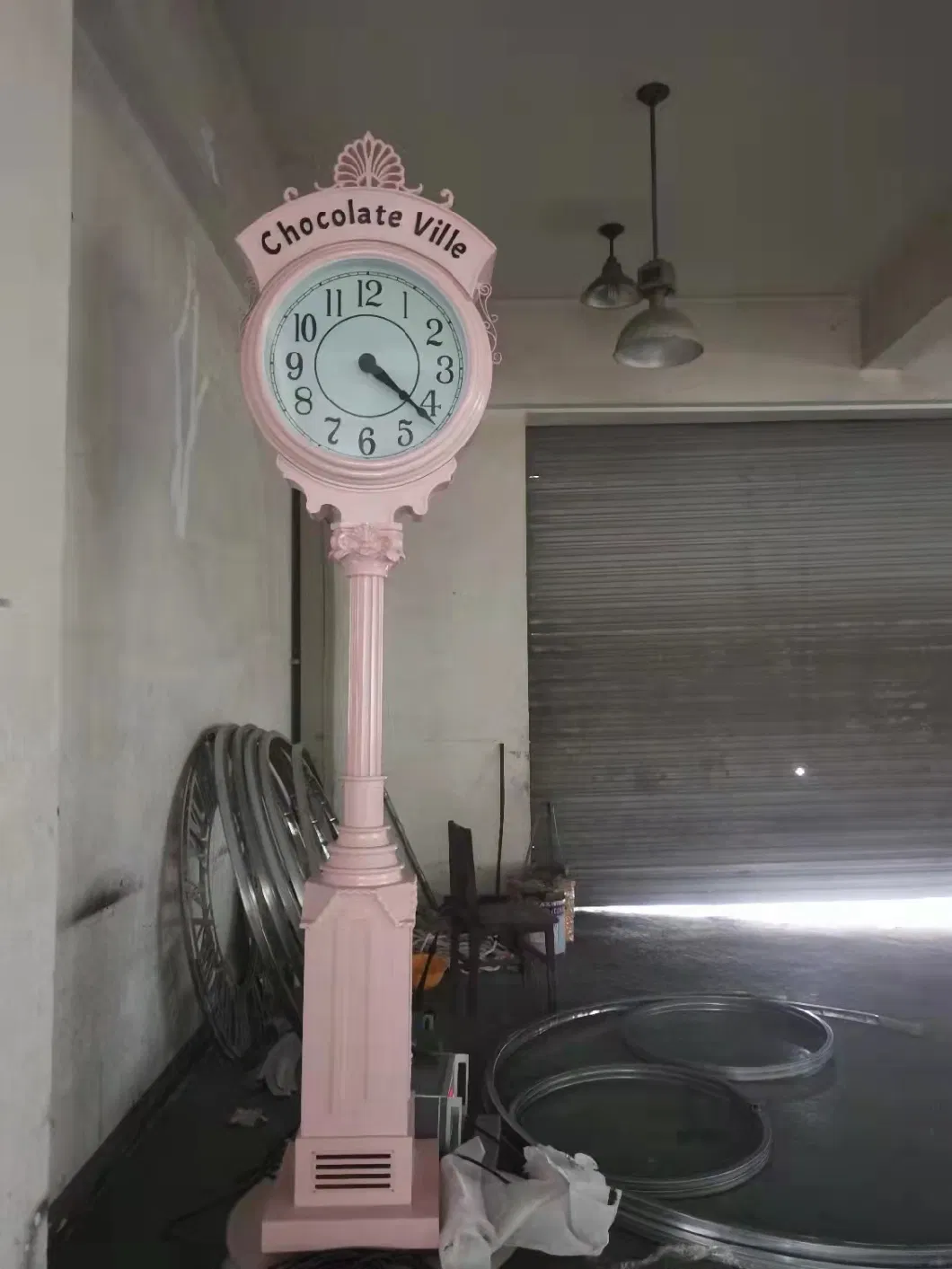 Exquisite Landscape Street Road Tower Clock Details Determine Quality