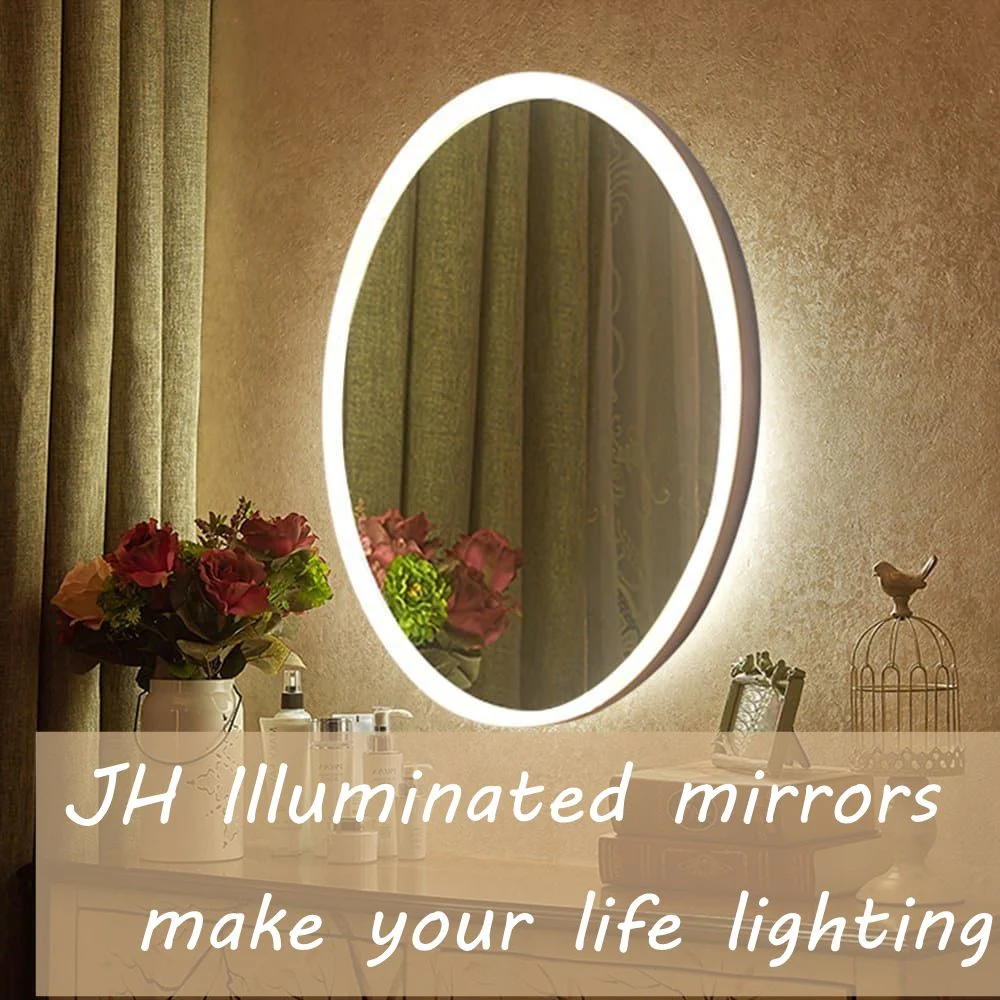 Jinghu Hotel Project LED Bathroom Mirror Bluetooth Speaker Multifunction LED Lighted Backlit Illuminated Bathroom Mirror