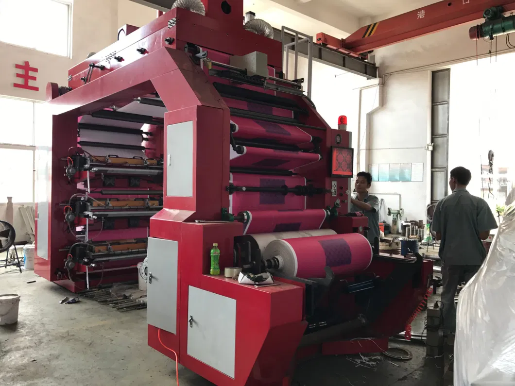 High Speed Six Color Flexo Printing Machine for Oven Fabric